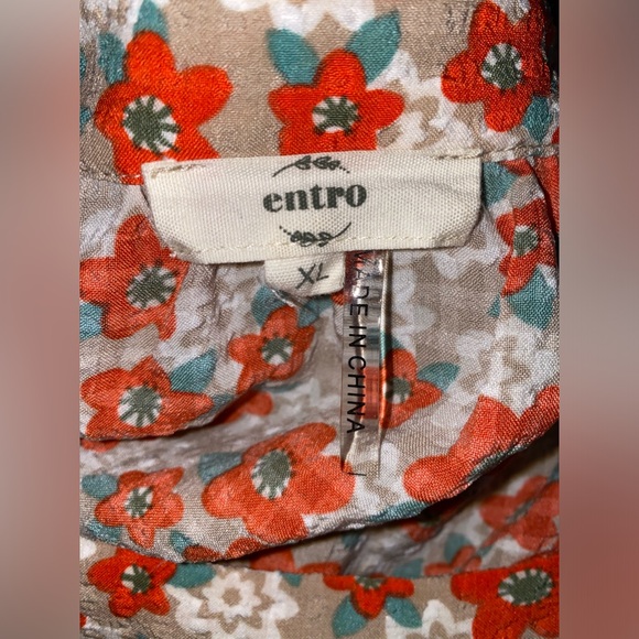 ENTRO square neck floral mini dress. - Picture 4 of 12